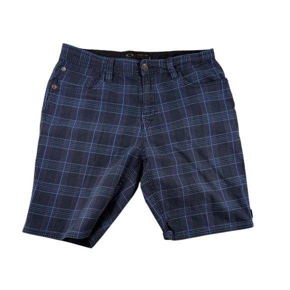 Oakley Other - Oakley Slim Fit Plaid Shorts Mens 29 Navy Blue Y2K Skate Technical Lifestyle